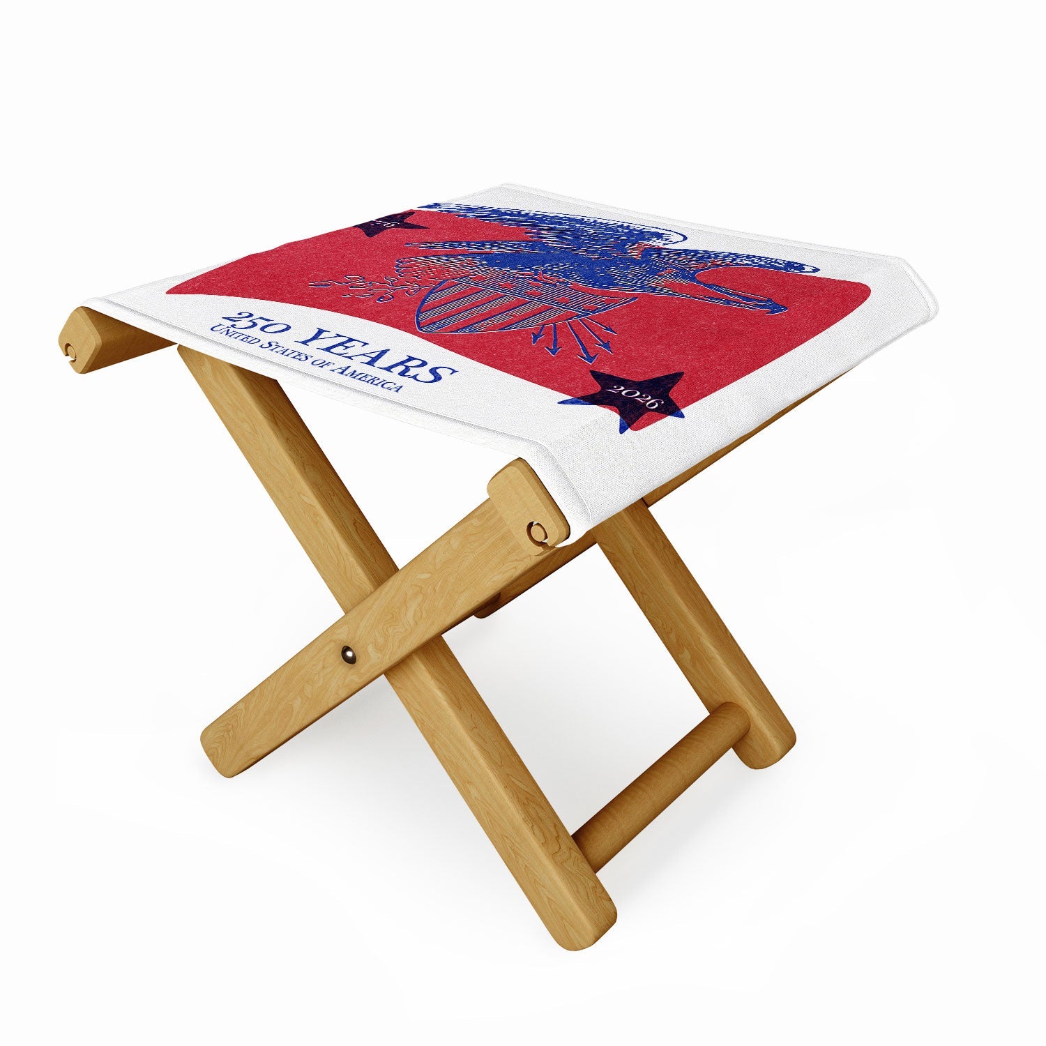 DENY Designs Vintage Eagle Shield Folding Stool