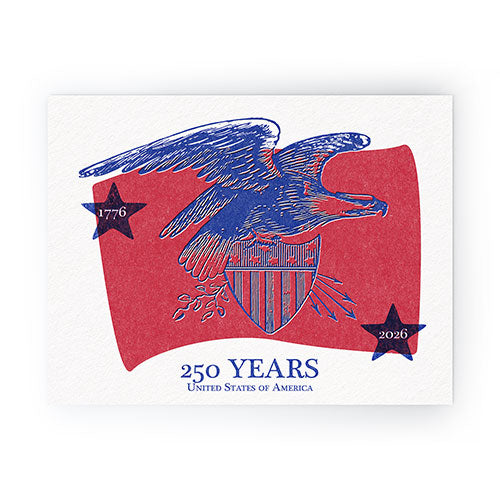 DENY Designs Vintage Eagle Shield Mini Art Print