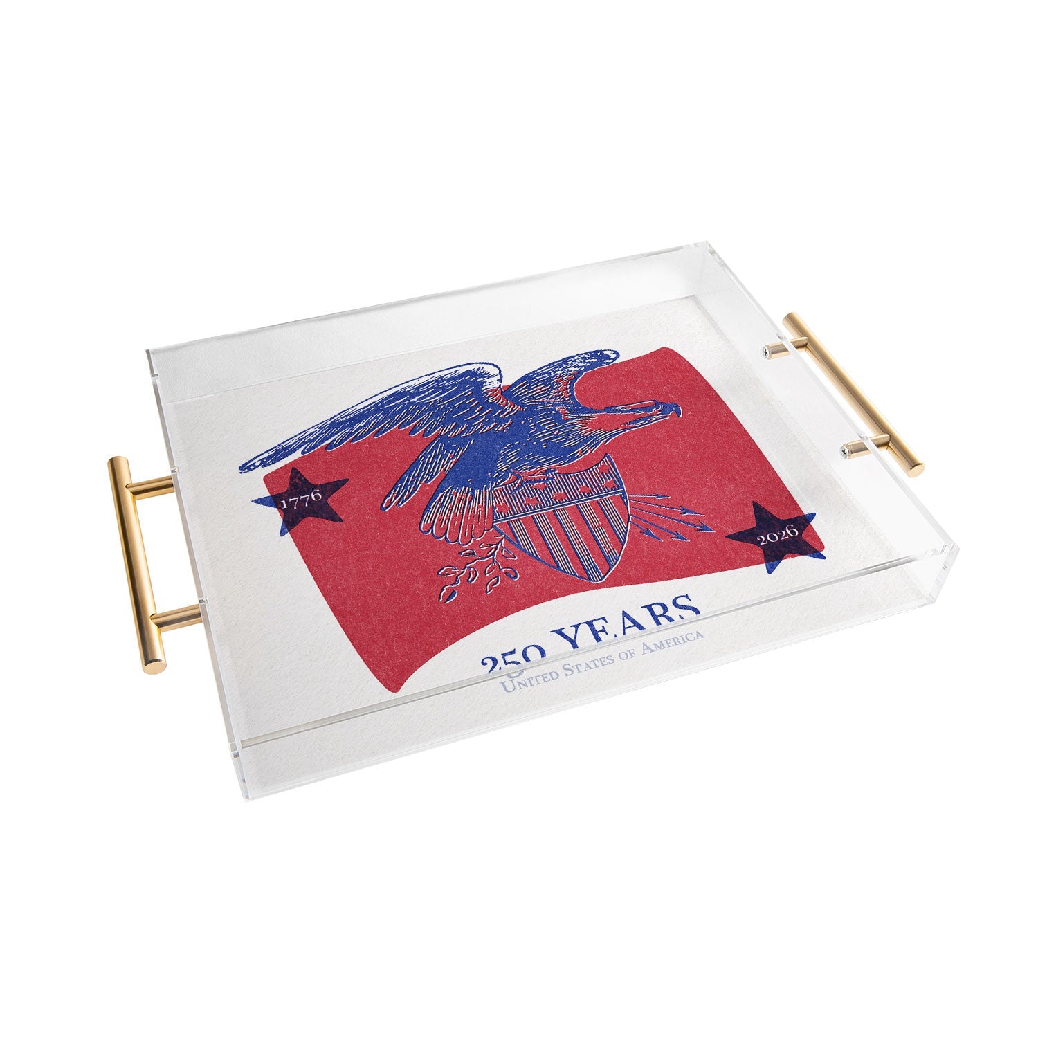 DENY Designs Vintage Eagle Shield Acrylic Tray