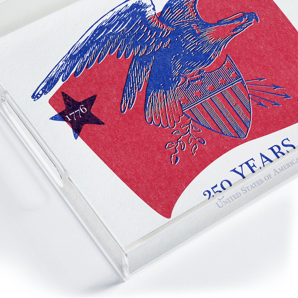 DENY Designs Vintage Eagle Shield Acrylic Tray