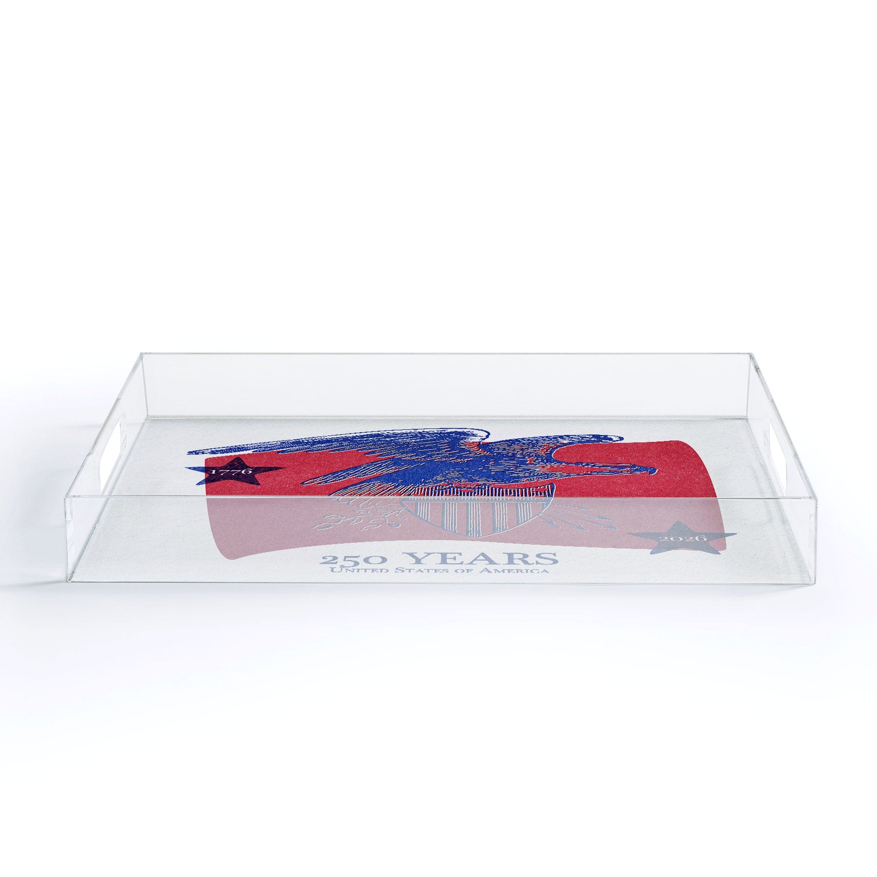 DENY Designs Vintage Eagle Shield Acrylic Tray