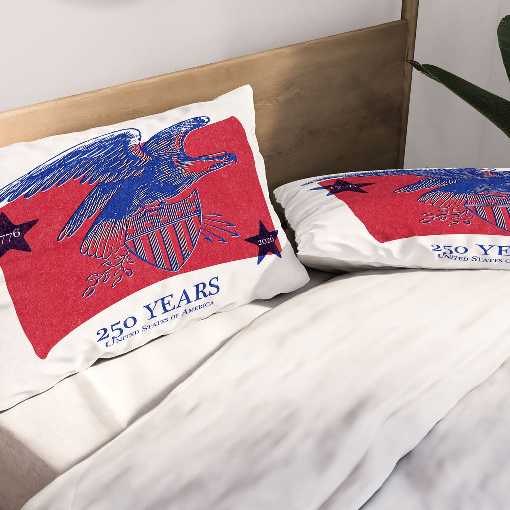 DENY Designs Vintage Eagle Shield Pillow Shams