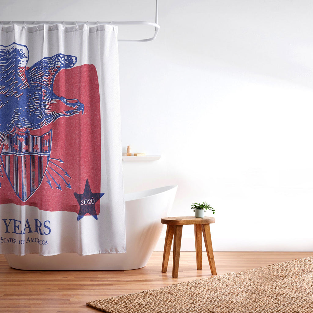 DENY Designs Vintage Eagle Shield Shower Curtain