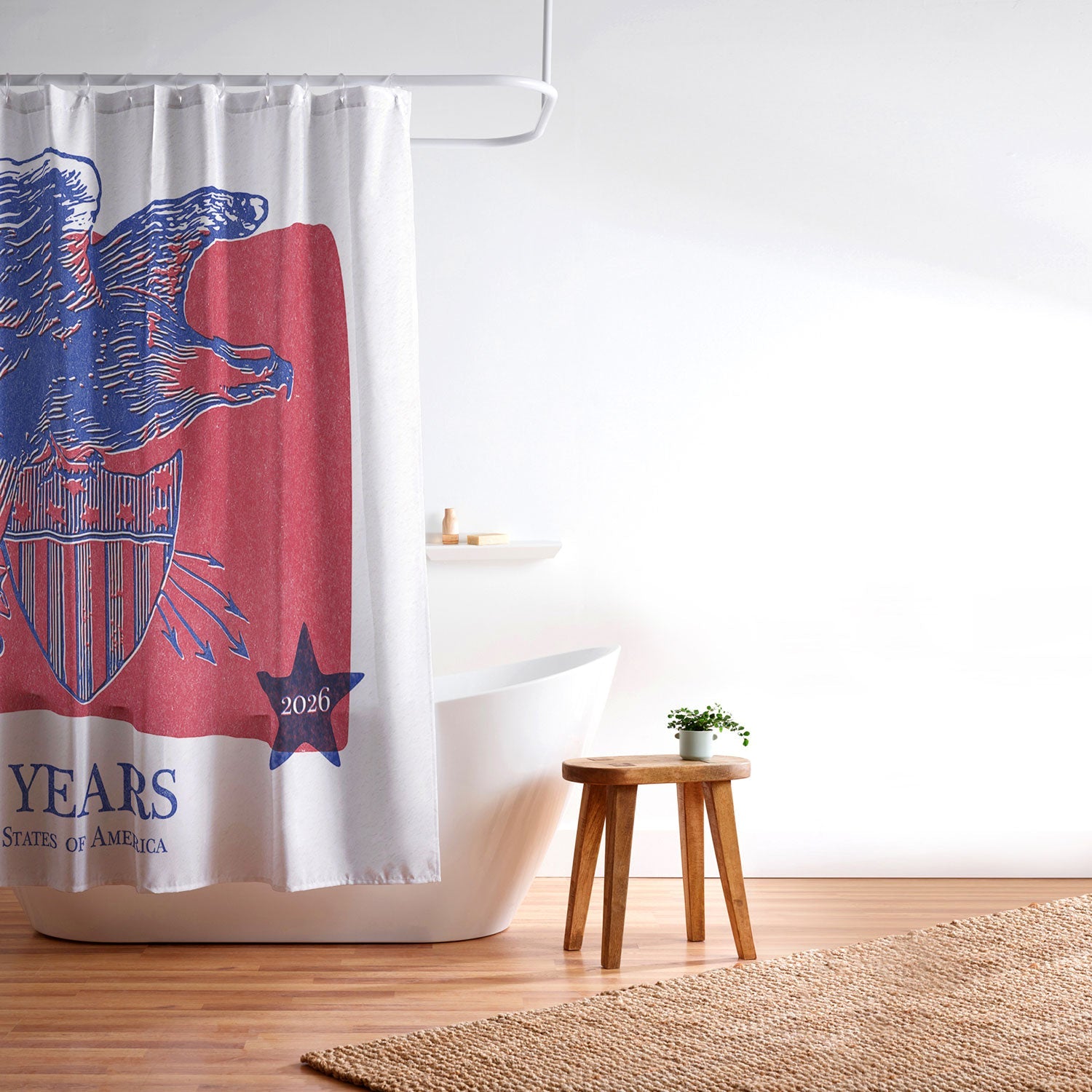 DENY Designs Vintage Eagle Shield Shower Curtain
