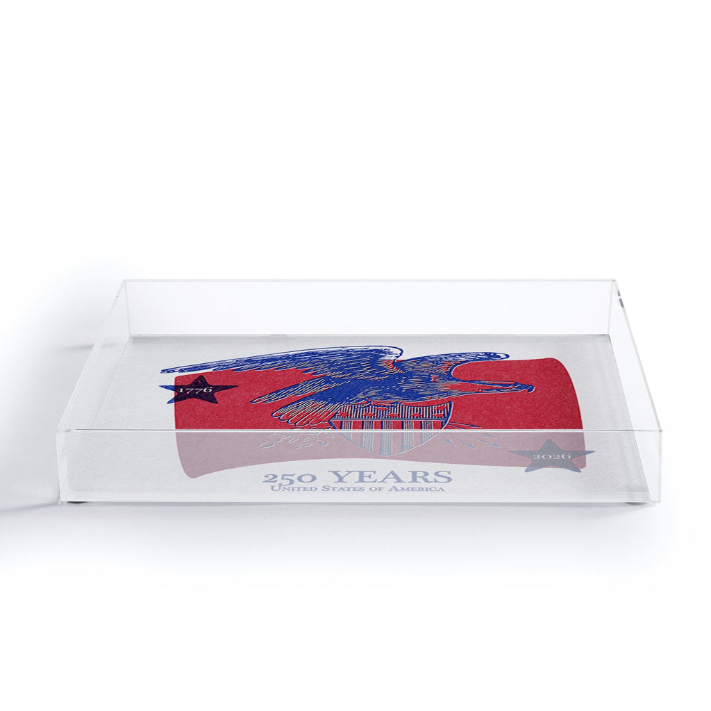 DENY Designs Vintage Eagle Shield Acrylic Tray
