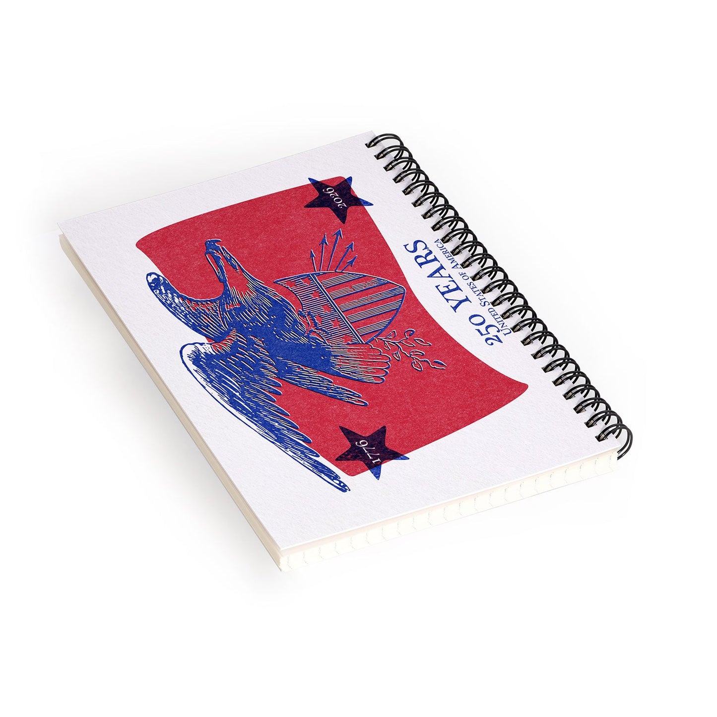 DENY Designs Vintage Eagle Shield Spiral Notebook