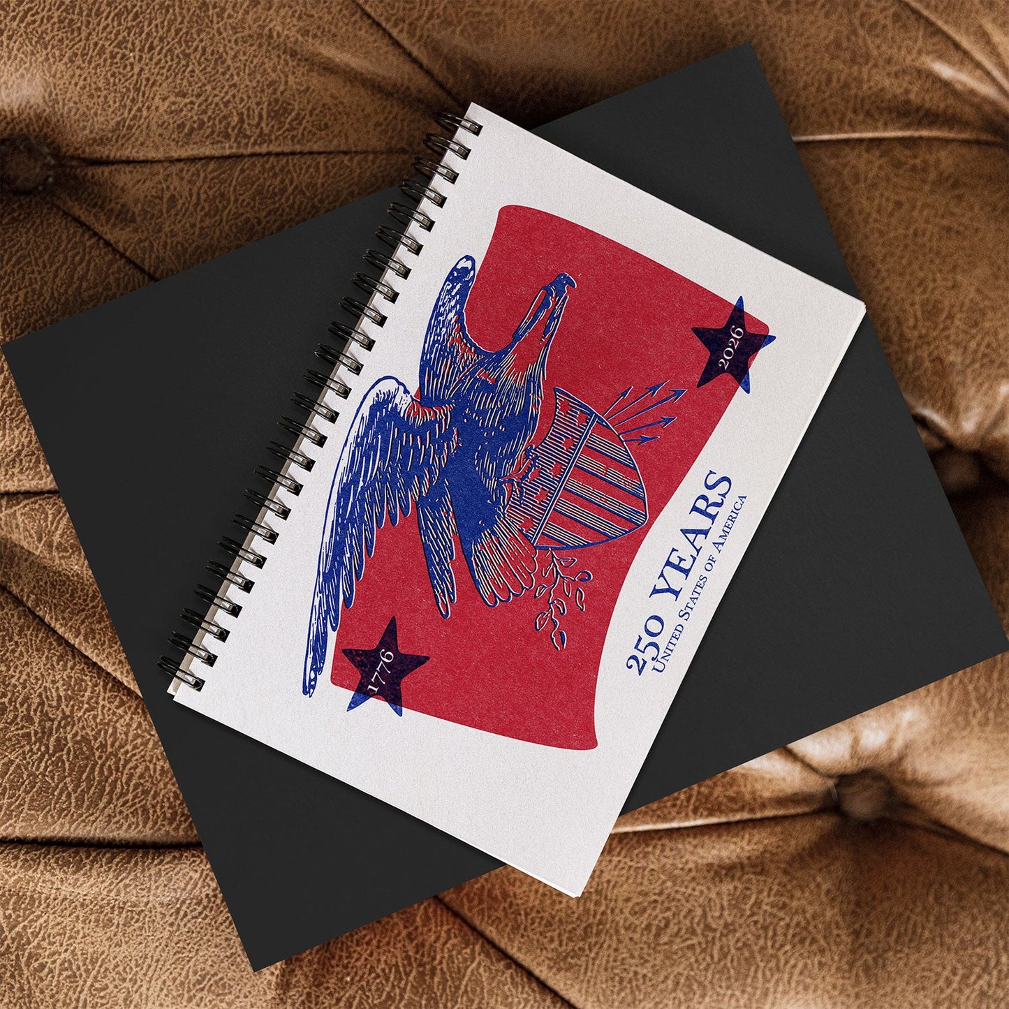 DENY Designs Vintage Eagle Shield Spiral Notebook