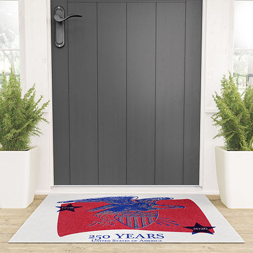 DENY Designs Vintage Eagle Shield Welcome Mat