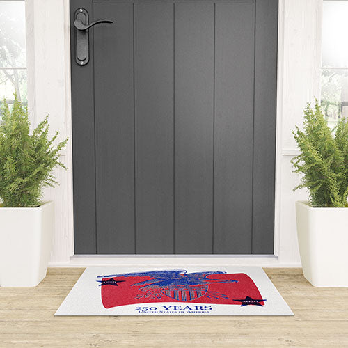 DENY Designs Vintage Eagle Shield Welcome Mat