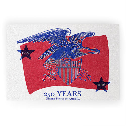 DENY Designs Vintage Eagle Shield Welcome Mat
