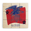 DENY Designs Vintage Eagle Shield Wood Wall Mural