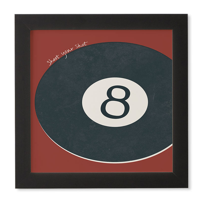 DENY Designs Vintage Games 8ball Framed Wall Art