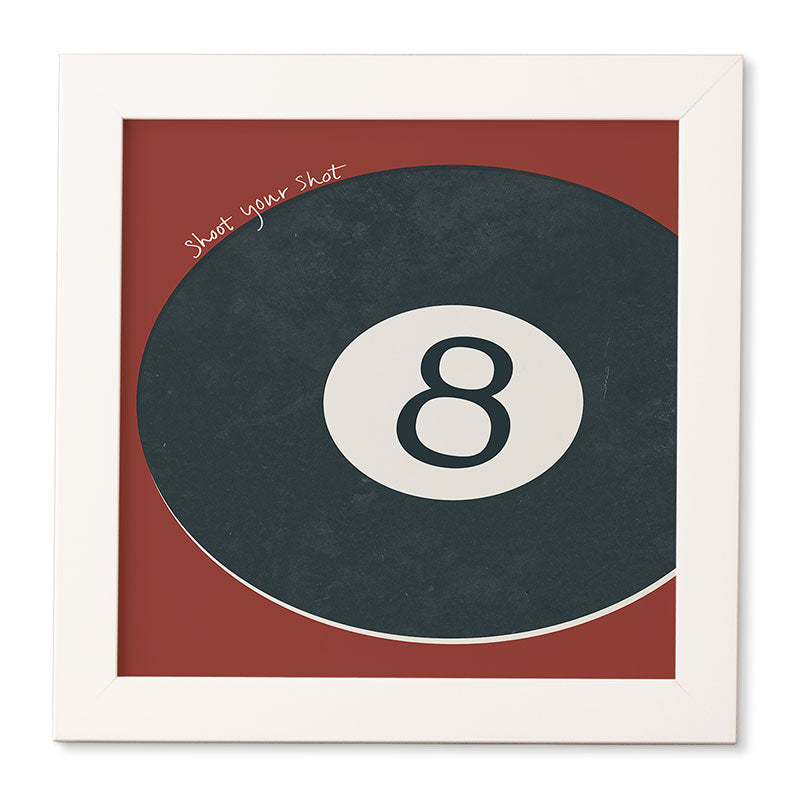 DENY Designs Vintage Games 8ball Framed Wall Art