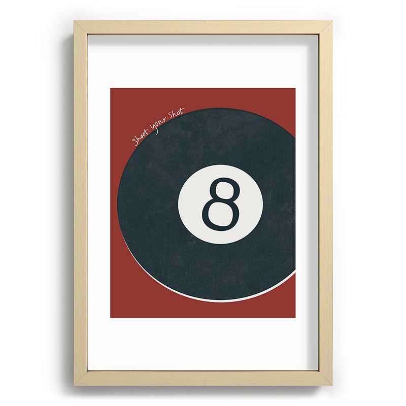 DENY Designs Vintage Games 8ball Recessed Framing Rectangle