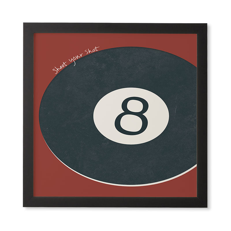 DENY Designs Vintage Games 8ball Framed Wall Art