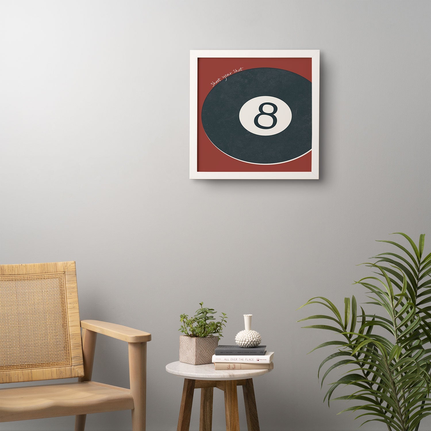 DENY Designs Vintage Games 8ball Framed Wall Art