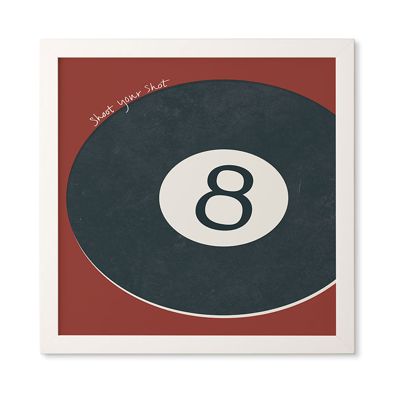 DENY Designs Vintage Games 8ball Framed Wall Art