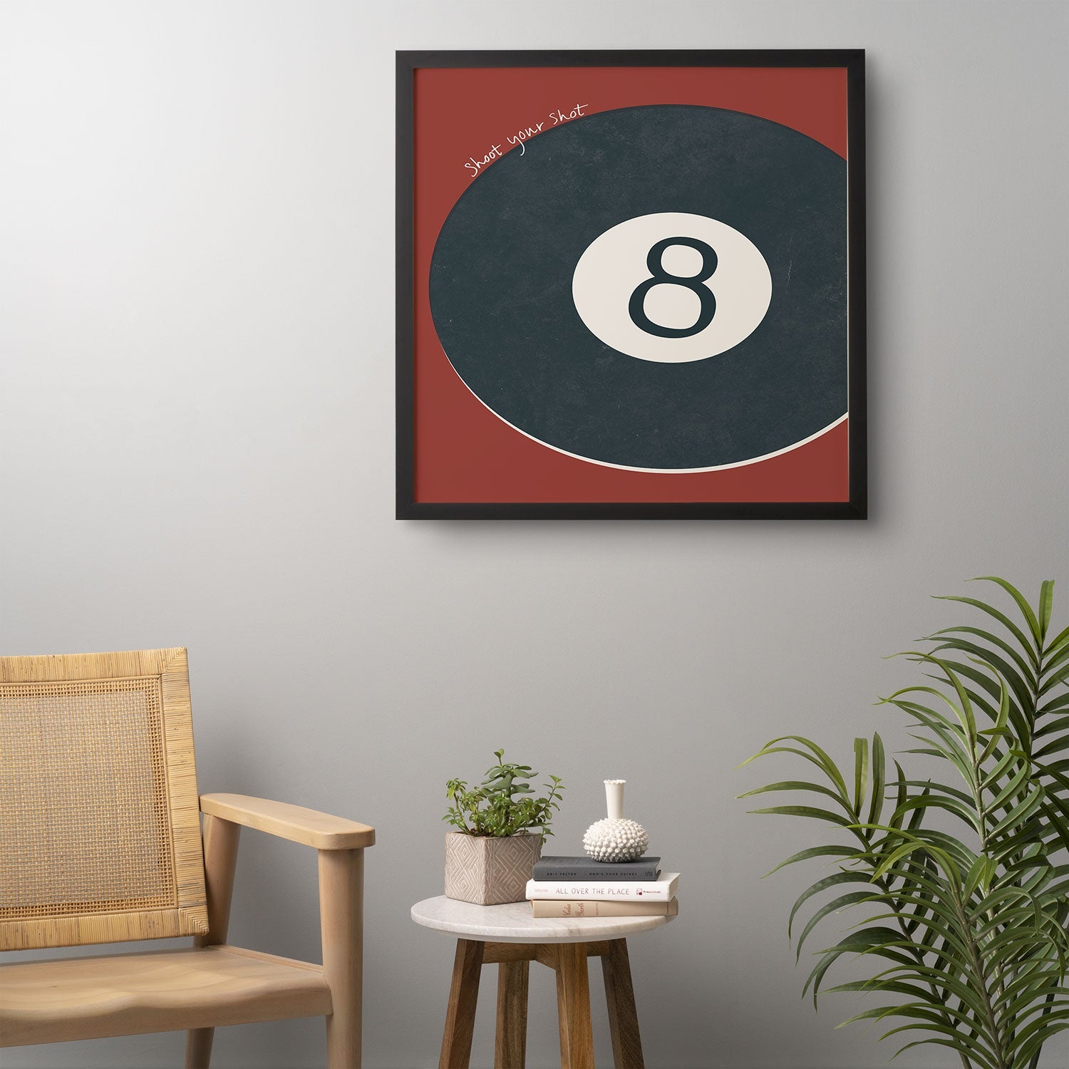 DENY Designs Vintage Games 8ball Framed Wall Art
