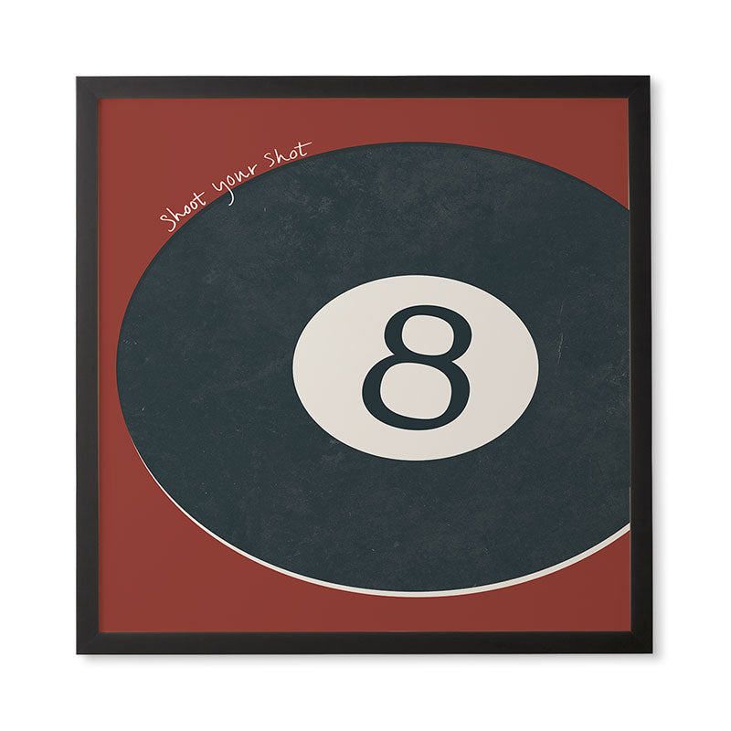 DENY Designs Vintage Games 8ball Framed Wall Art