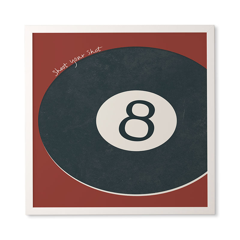 DENY Designs Vintage Games 8ball Framed Wall Art