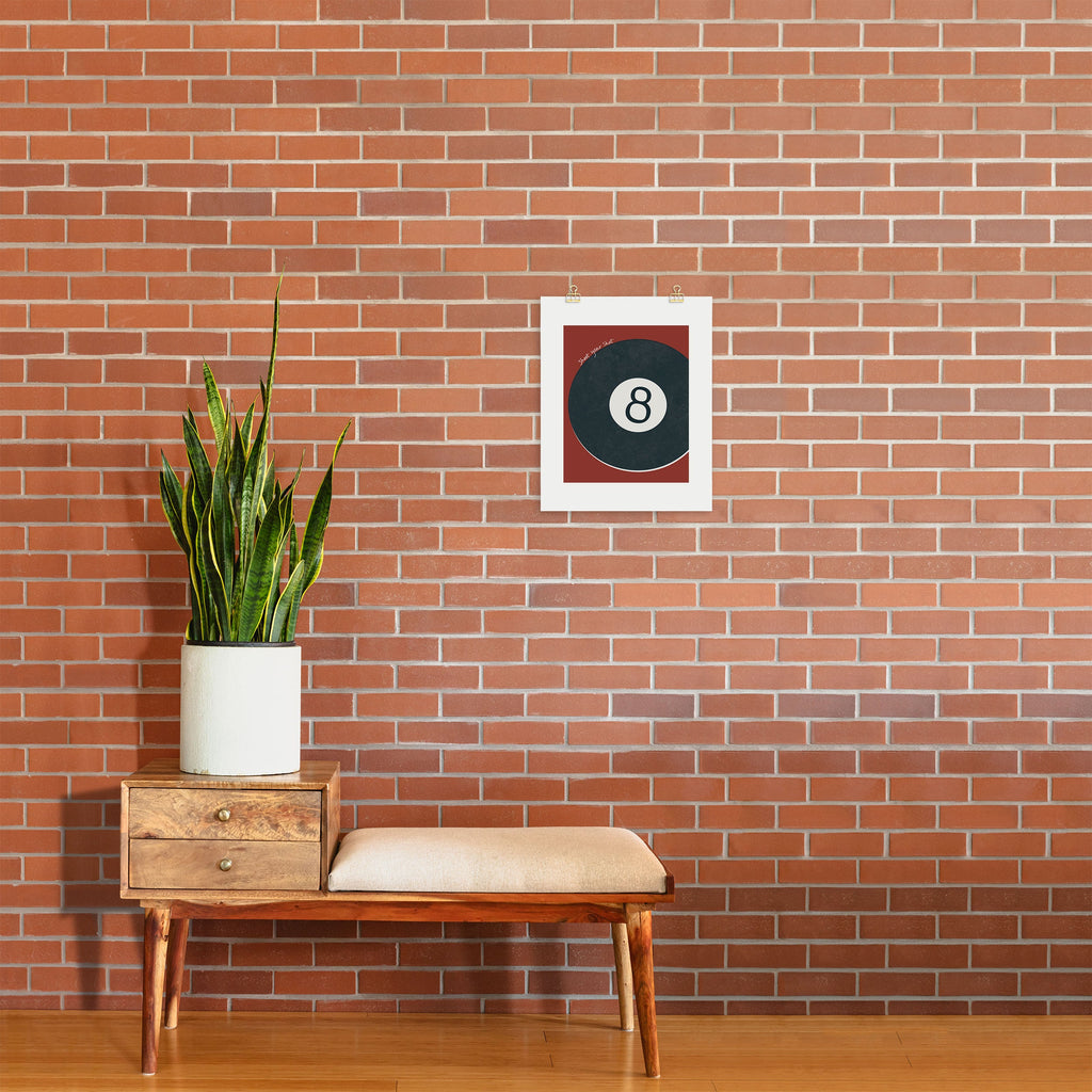 DENY Designs Vintage Games 8ball Art Print