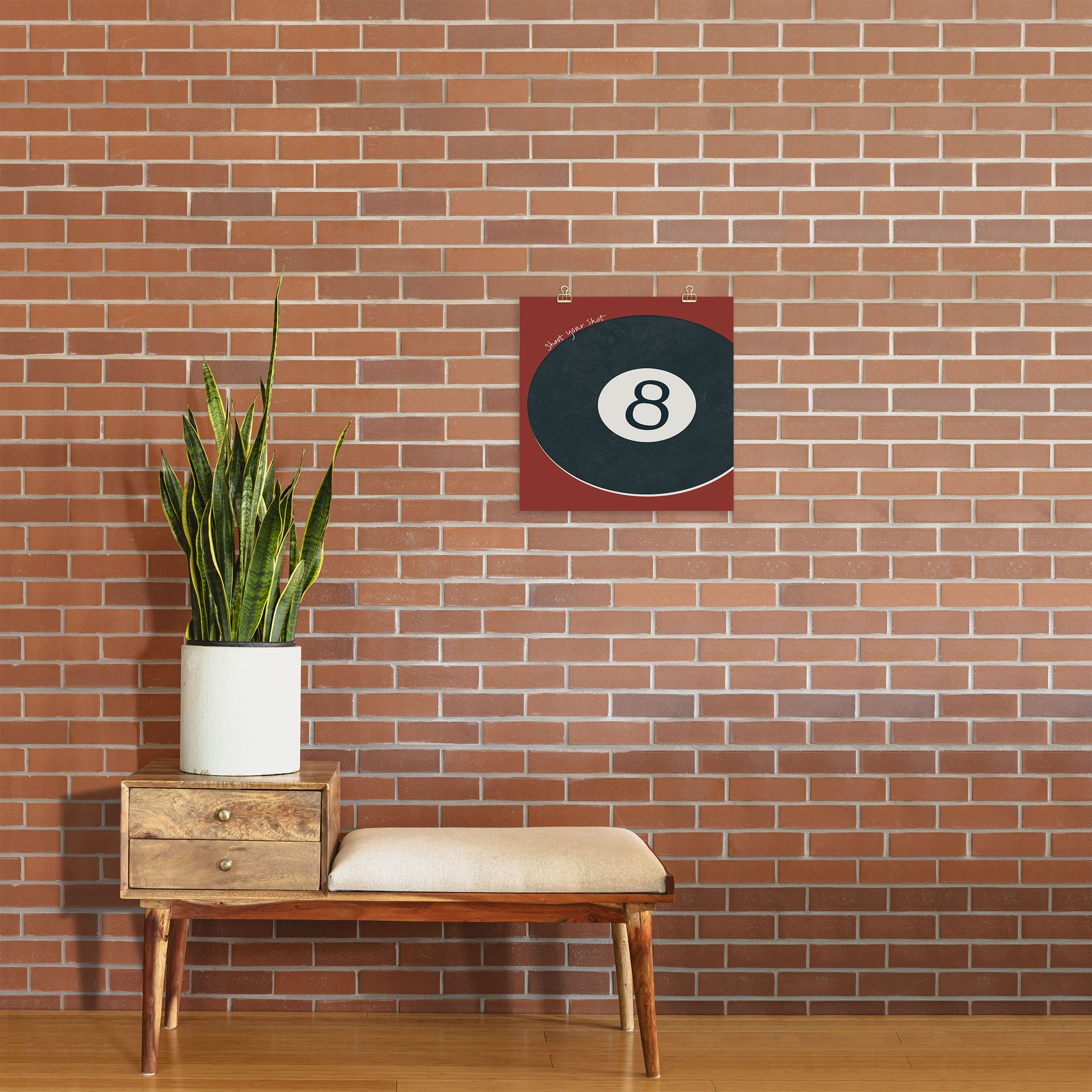 DENY Designs Vintage Games 8ball Art Print