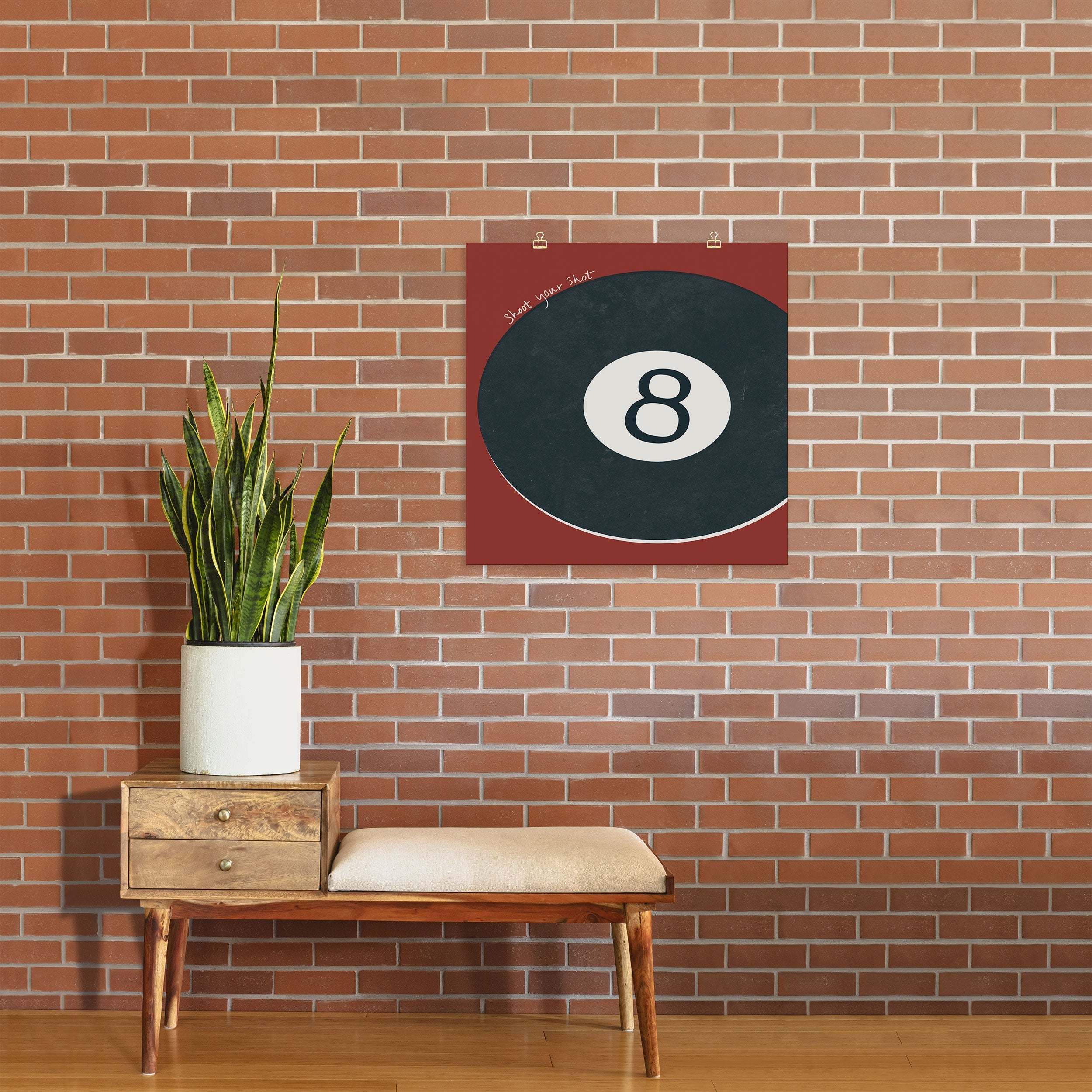 DENY Designs Vintage Games 8ball Art Print