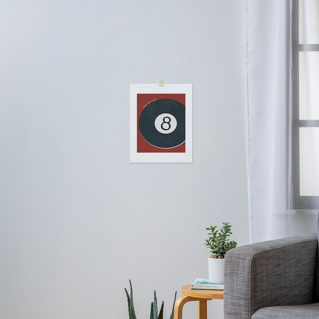 DENY Designs Vintage Games 8ball Art Print