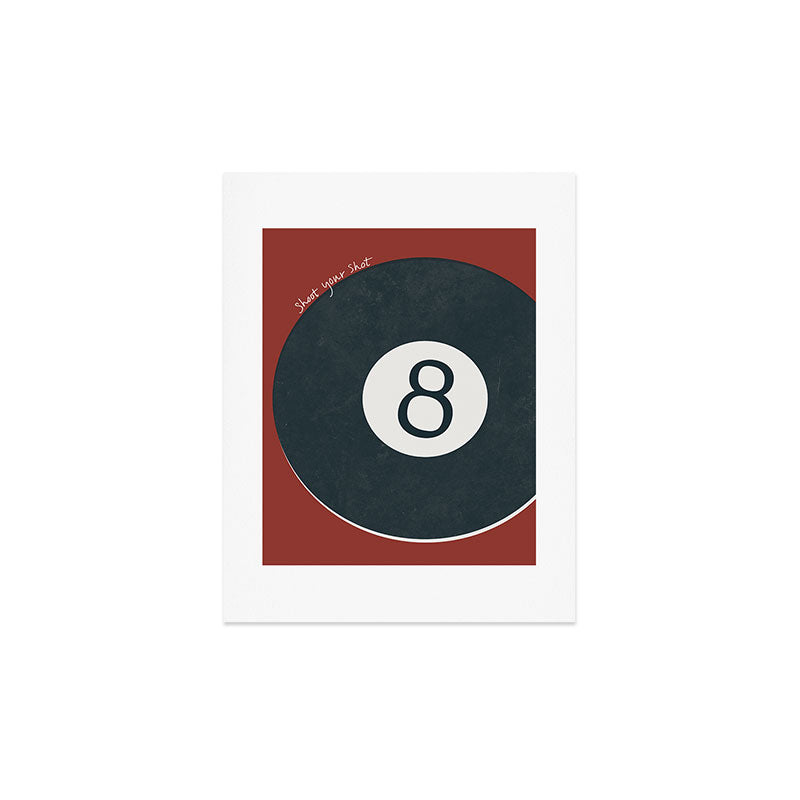 DENY Designs Vintage Games 8ball Art Print