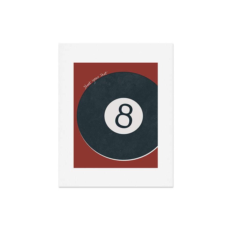 DENY Designs Vintage Games 8ball Art Print