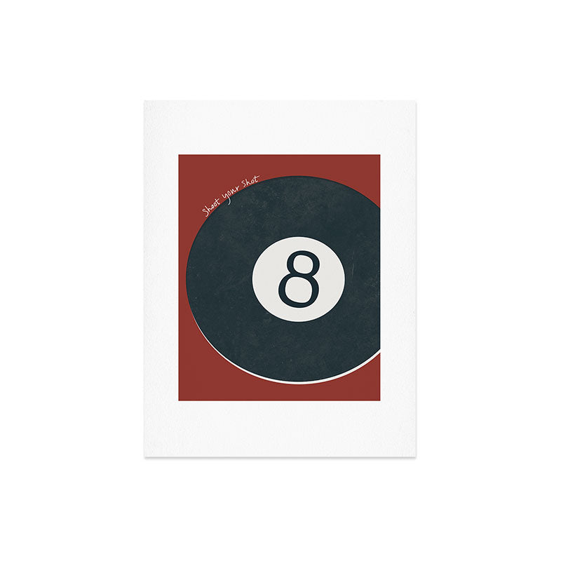 DENY Designs Vintage Games 8ball Art Print