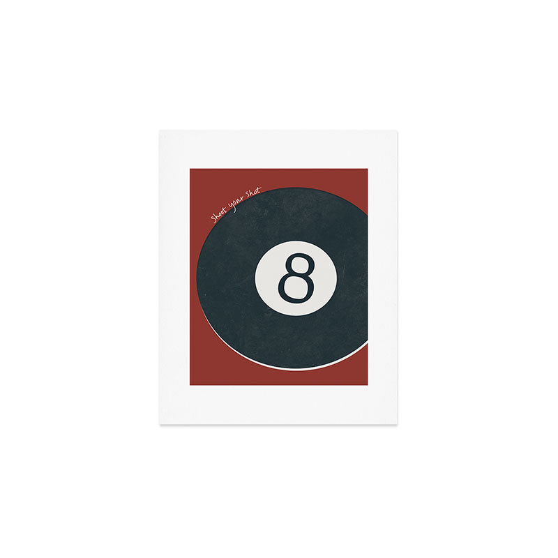 DENY Designs Vintage Games 8ball Art Print