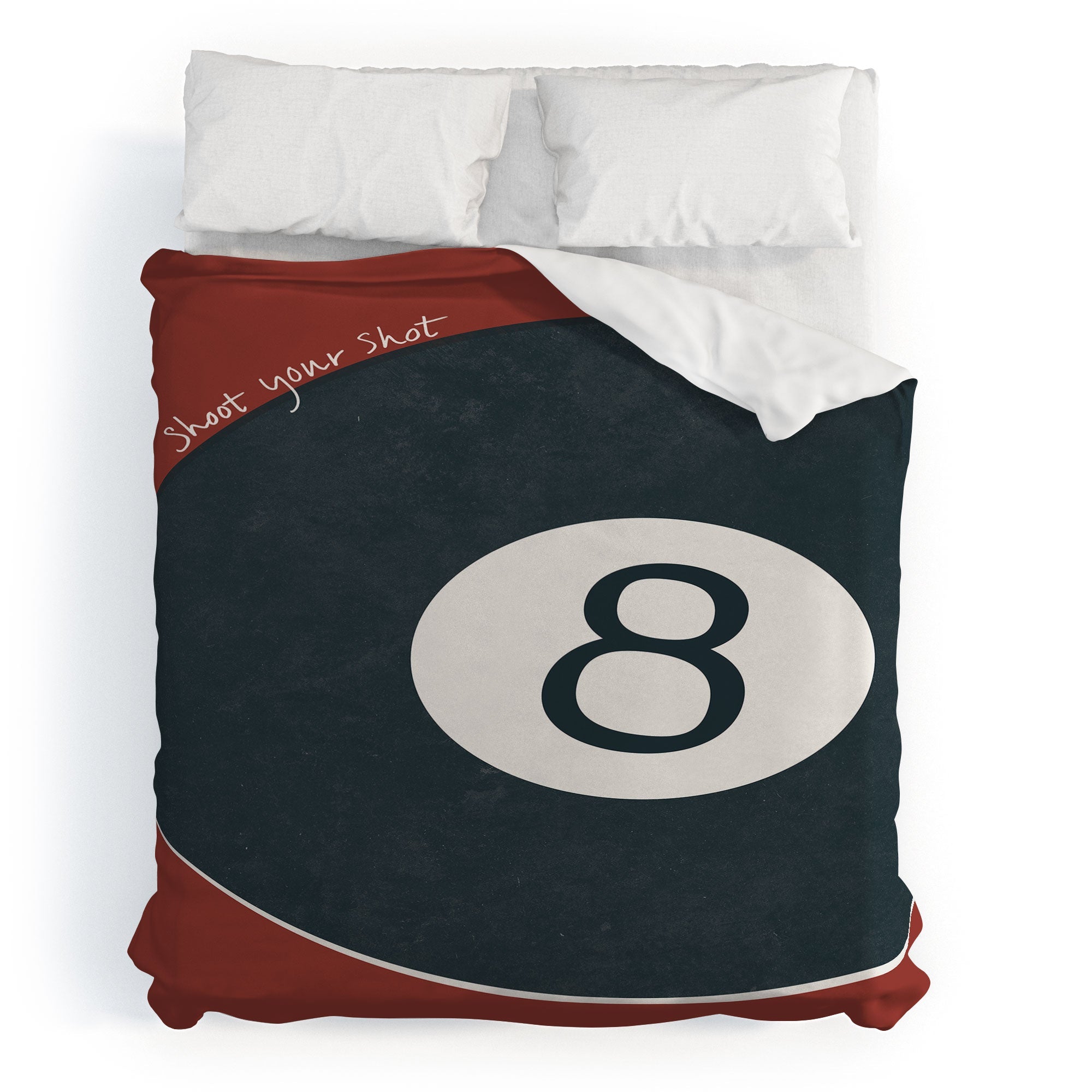 DENY Designs Vintage Games 8ball Duvet Cover