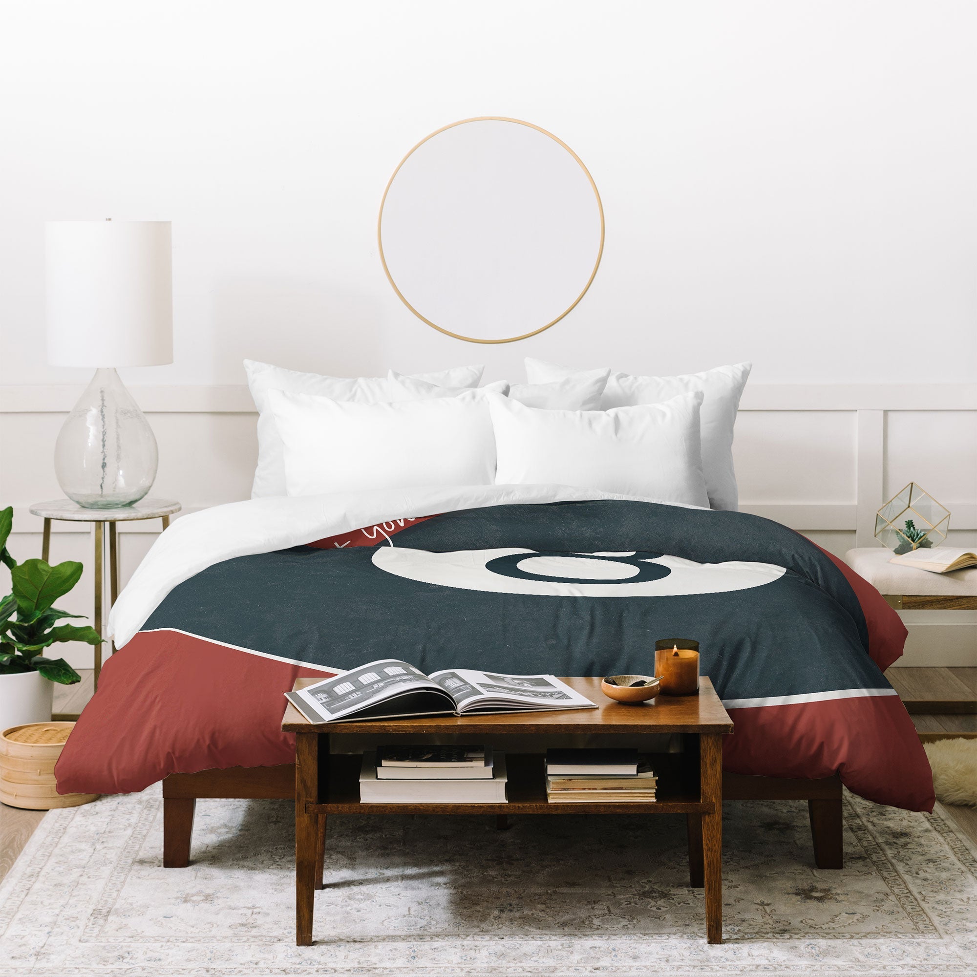 DENY Designs Vintage Games 8ball Duvet Cover