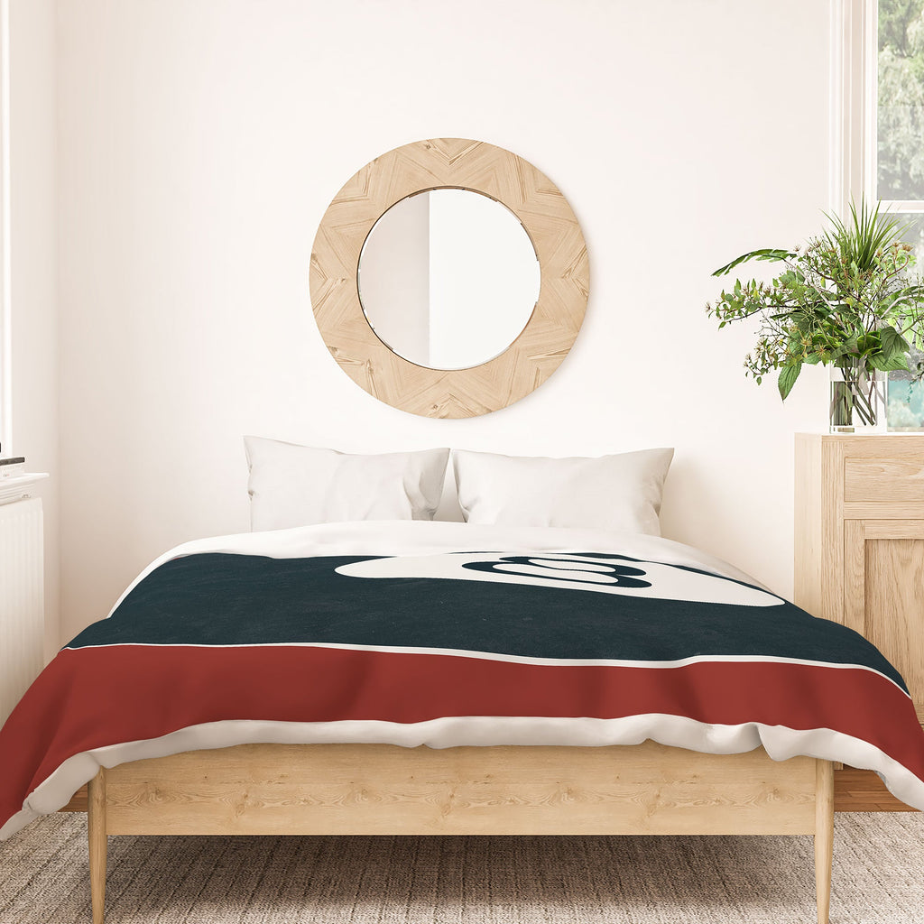 DENY Designs Vintage Games 8ball Duvet Cover