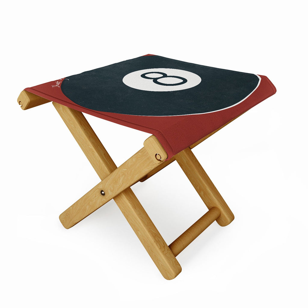 DENY Designs Vintage Games 8ball Folding Stool