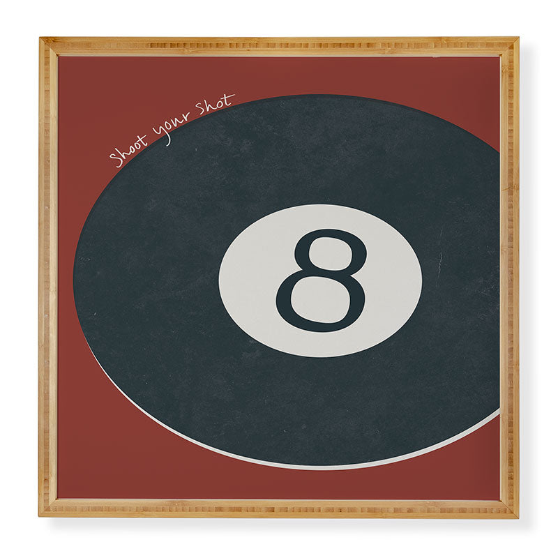 DENY Designs Vintage Games 8ball Framed Wall Art