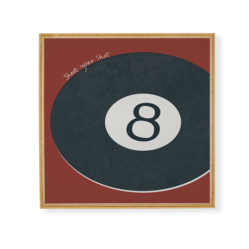 DENY Designs Vintage Games 8ball Framed Wall Art