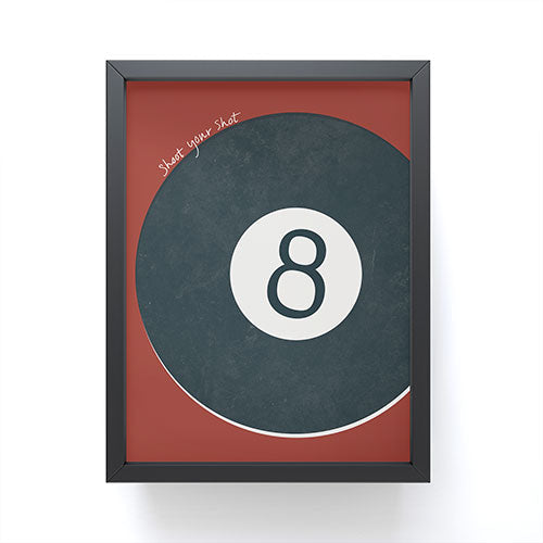 DENY Designs Vintage Games 8ball Framed Mini Art Print
