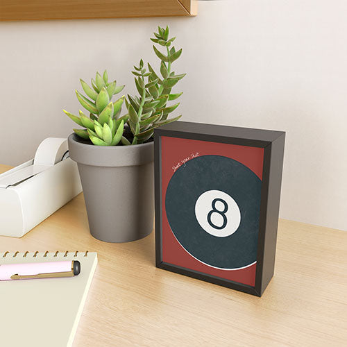 DENY Designs Vintage Games 8ball Framed Mini Art Print
