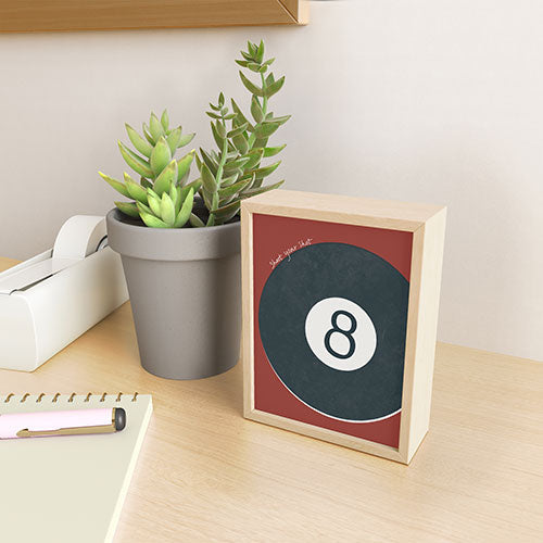 DENY Designs Vintage Games 8ball Framed Mini Art Print
