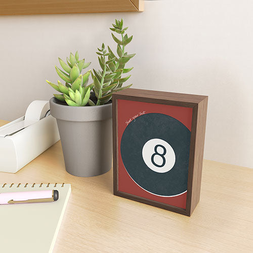 DENY Designs Vintage Games 8ball Framed Mini Art Print