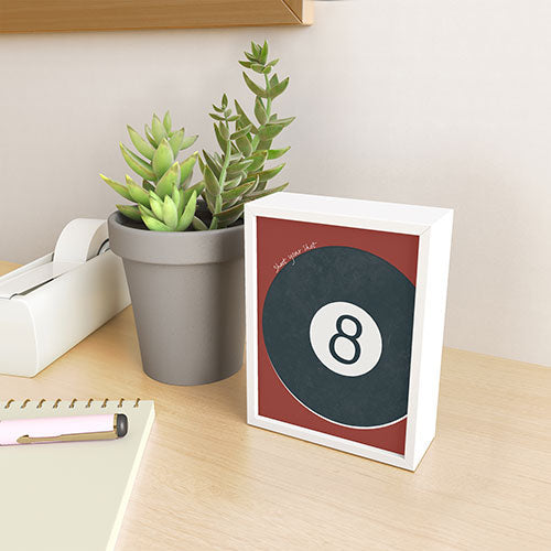 DENY Designs Vintage Games 8ball Framed Mini Art Print