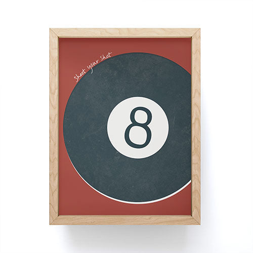 DENY Designs Vintage Games 8ball Framed Mini Art Print