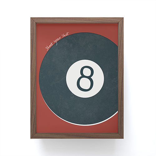 DENY Designs Vintage Games 8ball Framed Mini Art Print