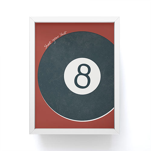 DENY Designs Vintage Games 8ball Framed Mini Art Print