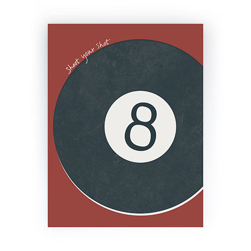 DENY Designs Vintage Games 8ball Mini Art Print