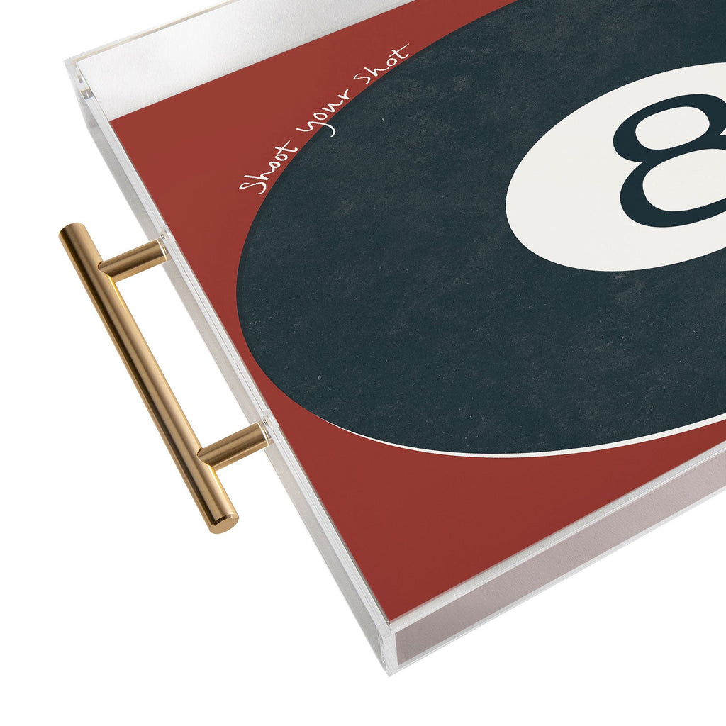 DENY Designs Vintage Games 8ball Acrylic Tray