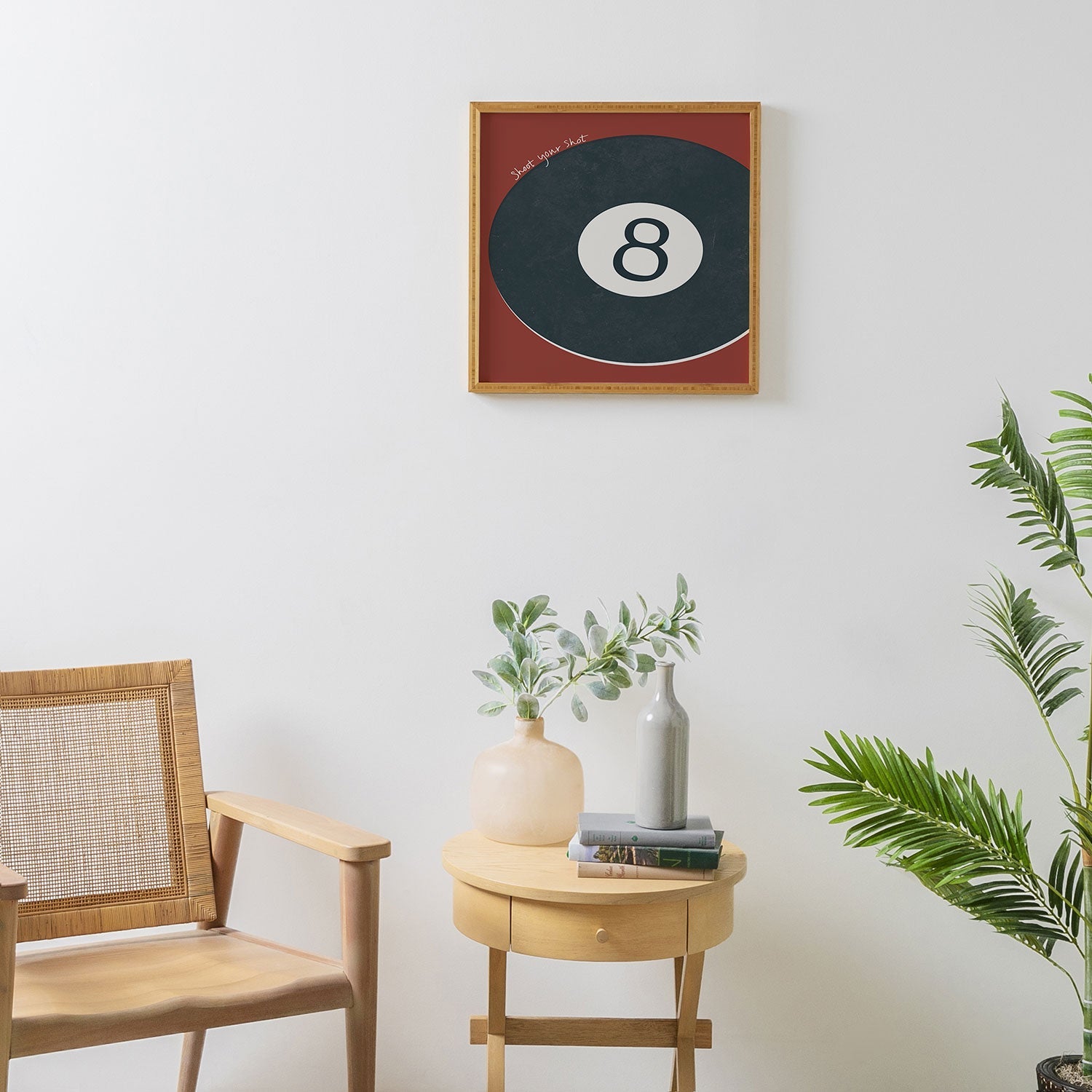 DENY Designs Vintage Games 8ball Framed Wall Art