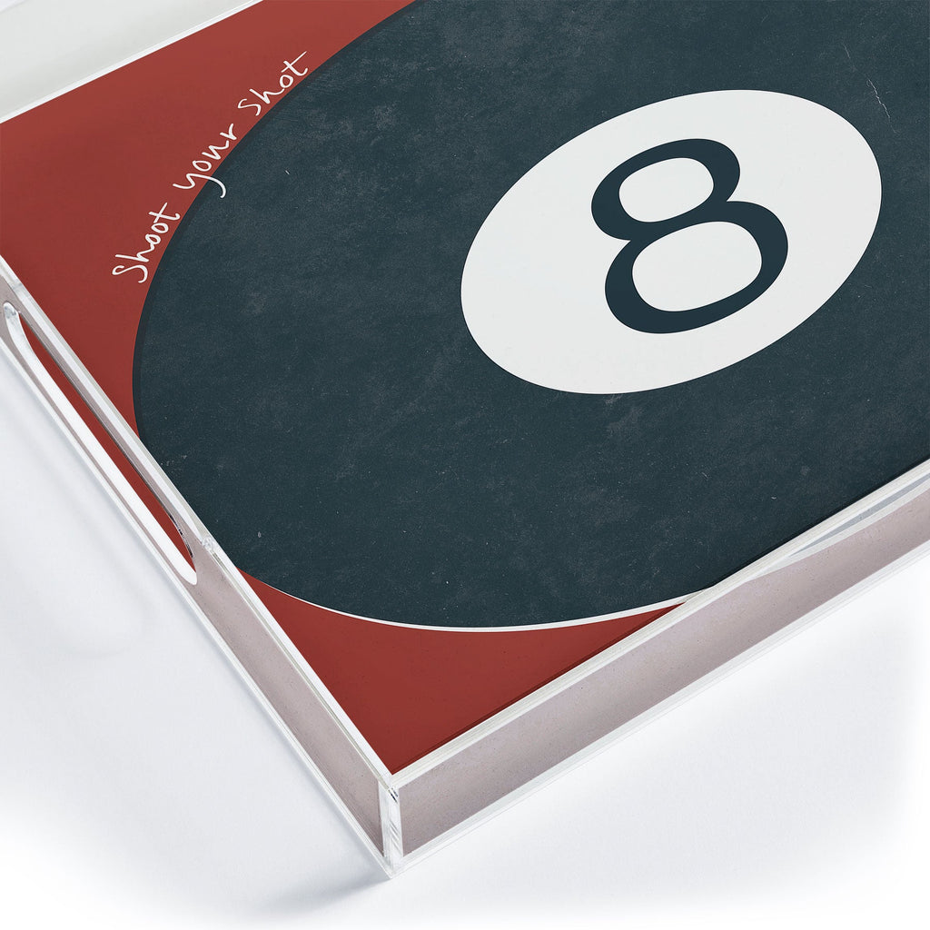 DENY Designs Vintage Games 8ball Acrylic Tray